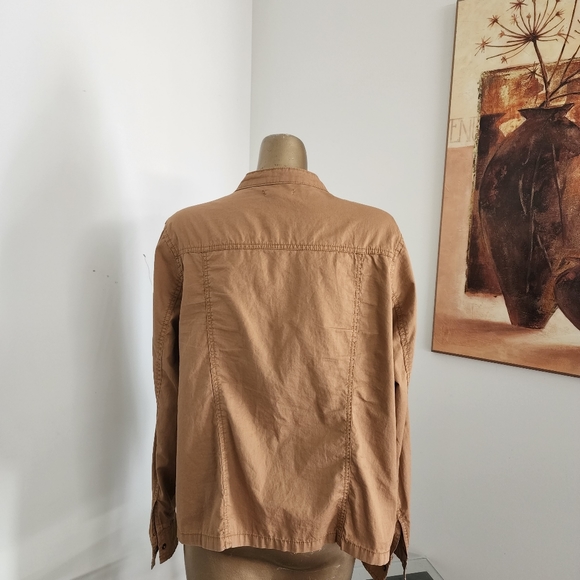 Maurices Women's Bronze Color Utility Cargo Jacket Full Zipper Closure Sz 0 - Picture 4 of 7